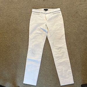 Banana republic white pants with black trim